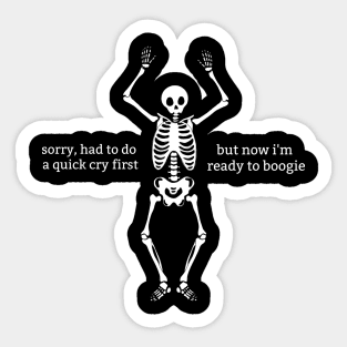 Sassy Skeleton: "Ready To Boogie" Sticker